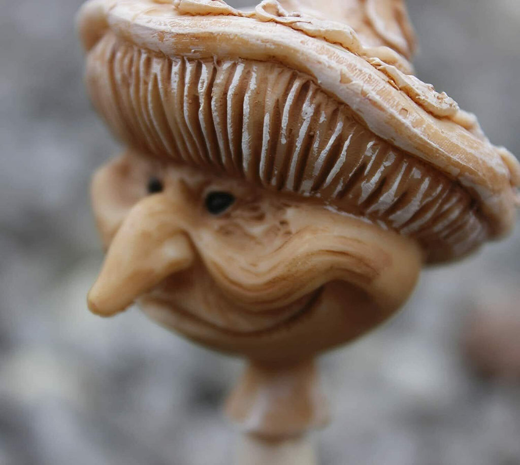 Lot de 3 ornements miniatures en forme de champignons de jardin