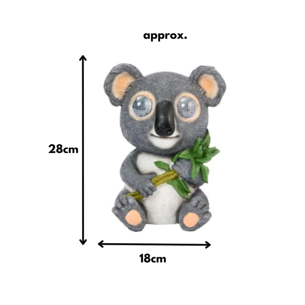 Ornement de jardin Koala solaire – Koala clignotant à LED à énergie solaire