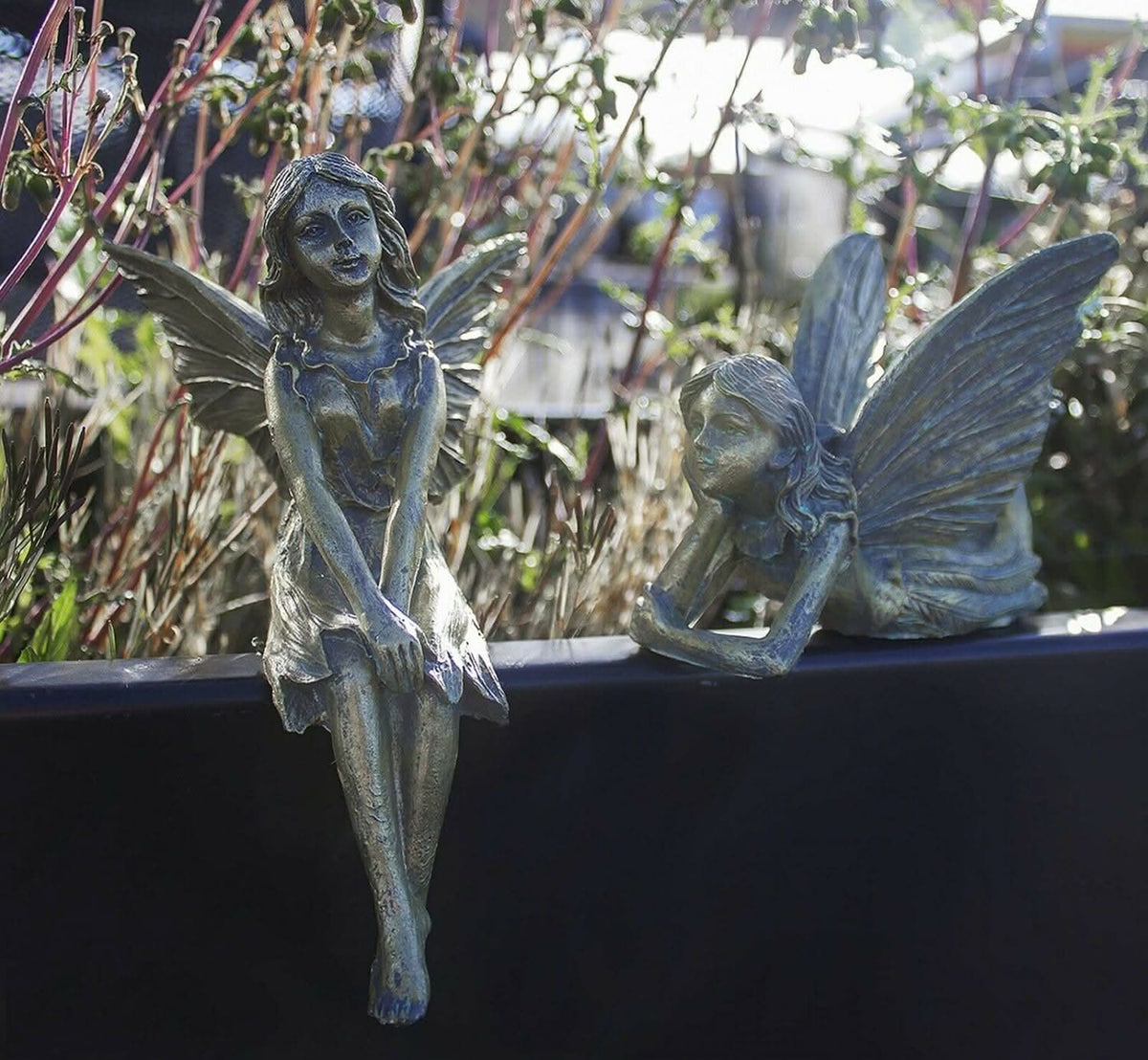 2 pièces ornements de jardin fées ailées