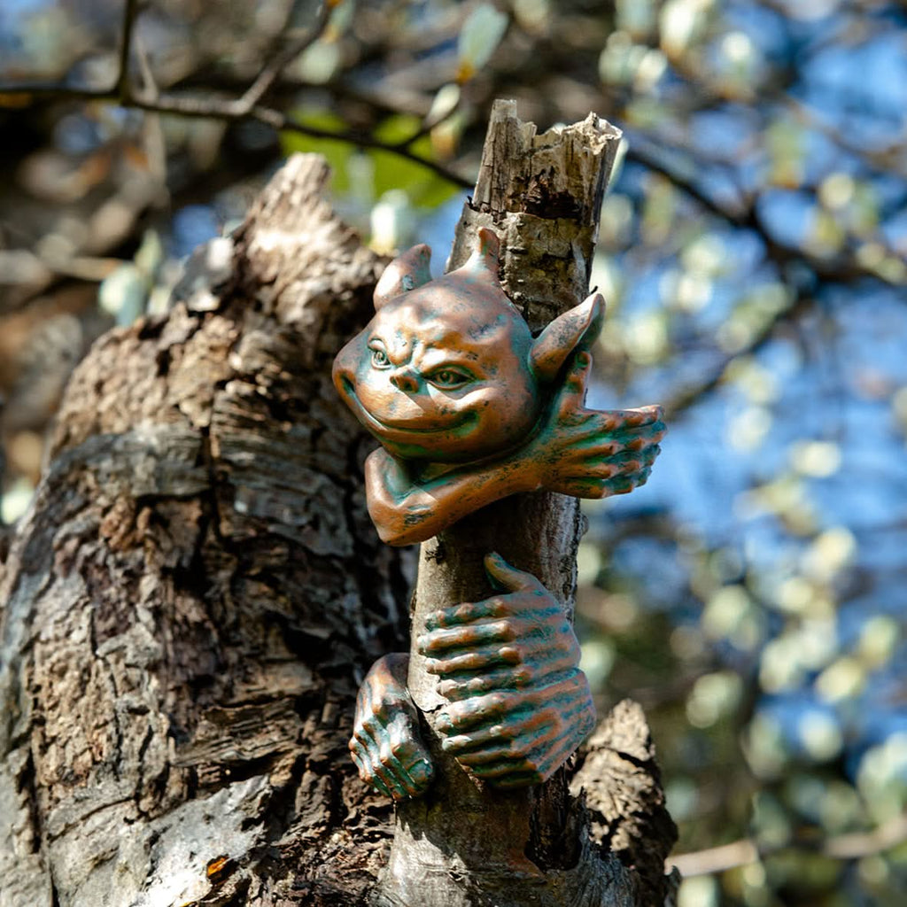 Décoration de jardin Elfe Bûcheron à suspendre à un arbre/une clôture