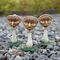 Lot de 3 ornements miniatures en forme de champignons de jardin
