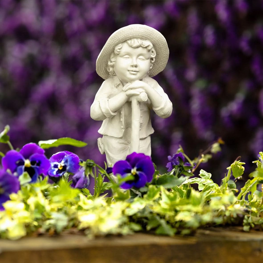 Ensemble de 2 statues de jardinage pour enfants