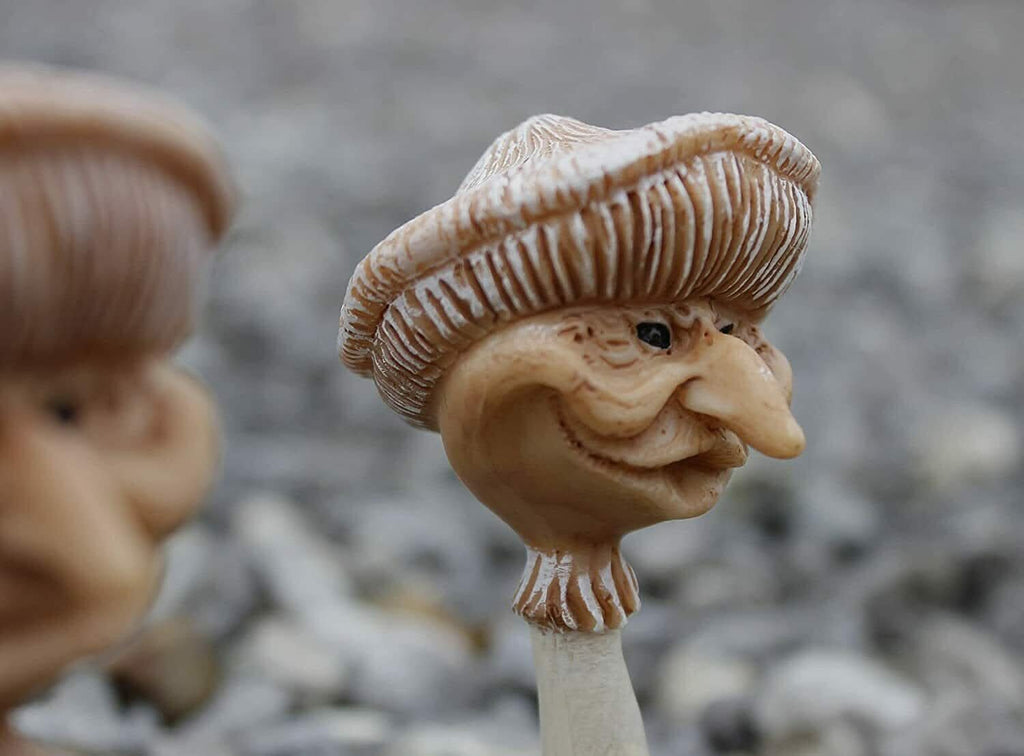 Lot de 3 ornements miniatures en forme de champignons de jardin