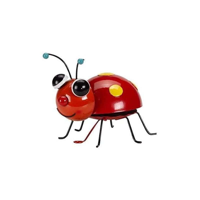 Décoration Murale de Jardin en Acier Peinte à la Main – Grande Coccinelle Folle