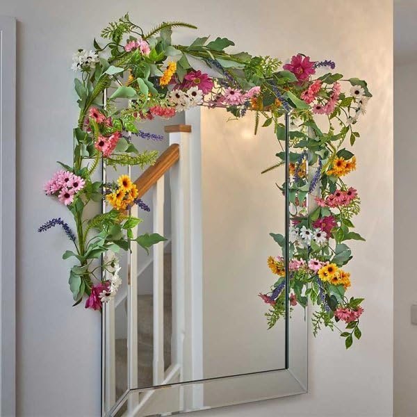 Guirlande de fleurs artificielles, résistante aux UV, décoration extérieure, 1,80 m