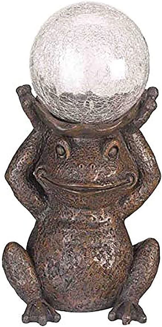 Statue de grenouille décorative solaire à LED pour jardin
