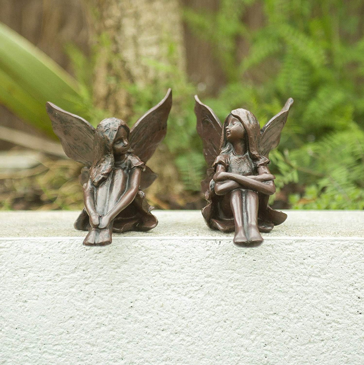 2 figurines miniatures de jardin féerique