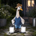 Canard de jardin solaire avec lanterne LED