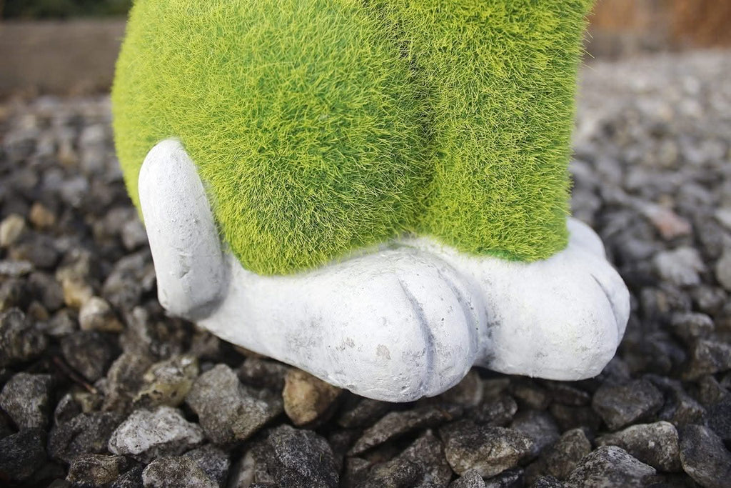 Ornement de jardin Chien en pierre effet herbe