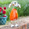 Personnage de jardin en métal - Chien disquette
