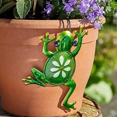 Grenouille Originale Décoration de Jardin à Suspendre pour Pot