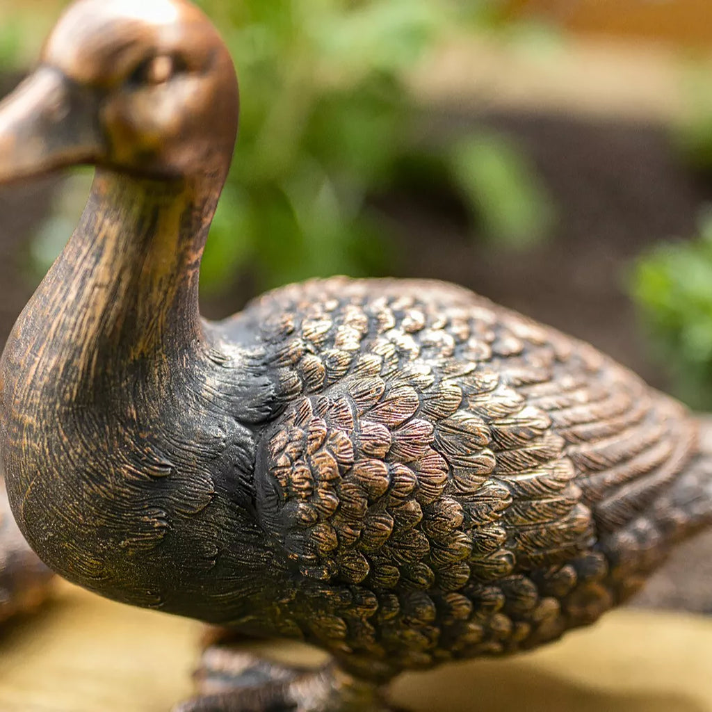 Lot de 4 figurines décoratives en résine représentant une famille de canards pour le jardin