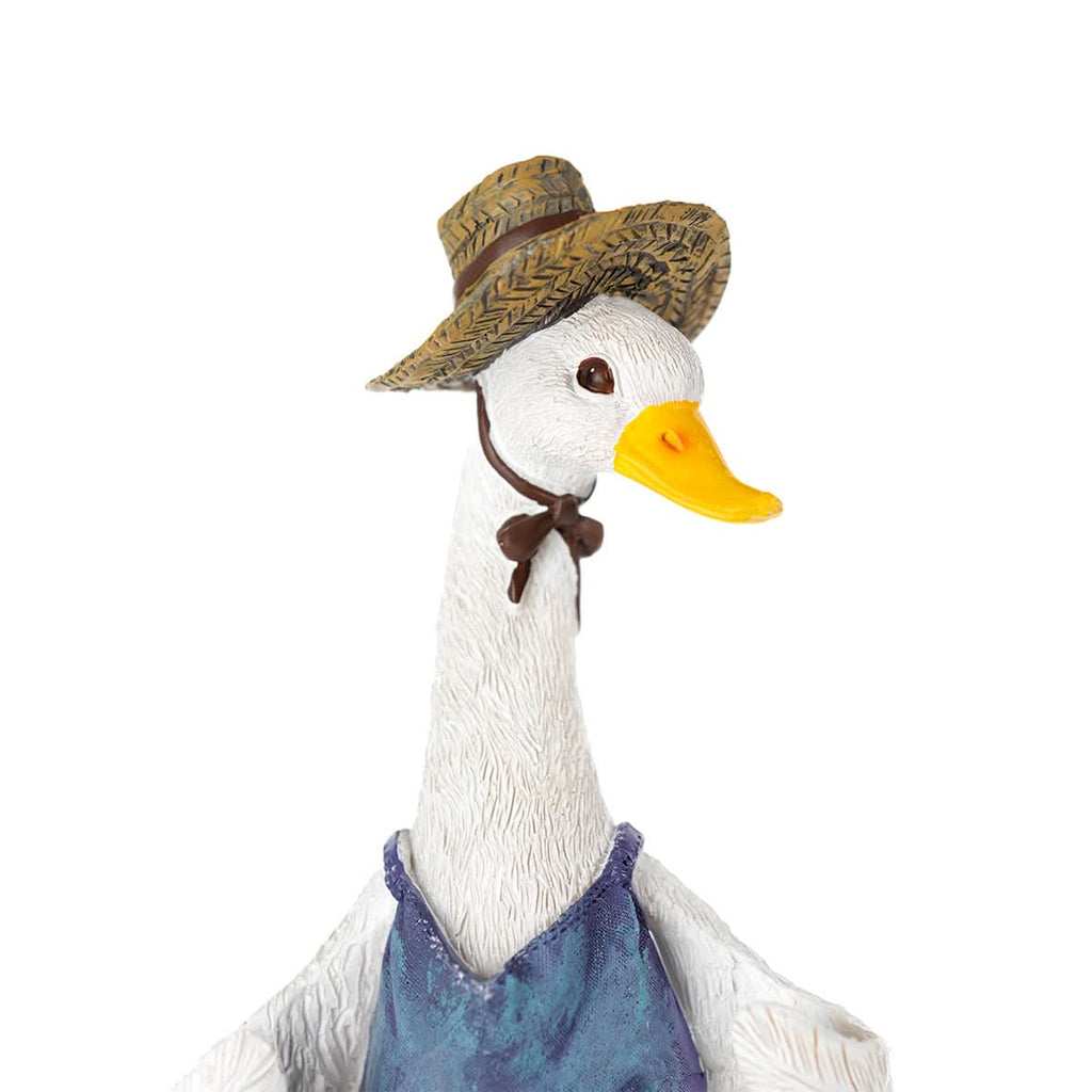 Canard de jardin solaire avec lanterne LED
