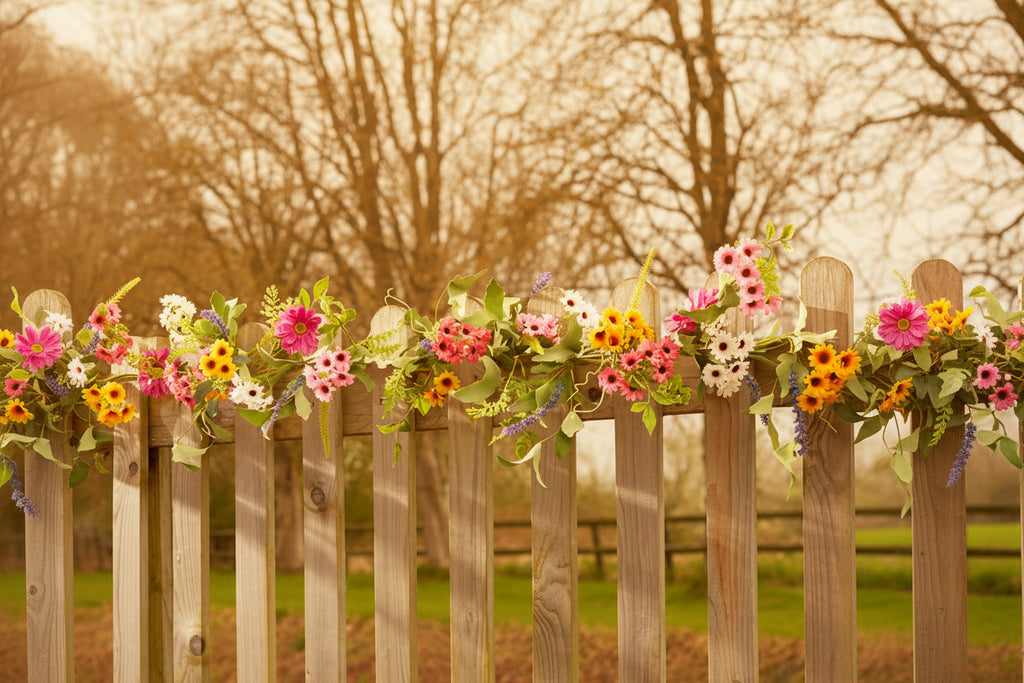 Guirlande de fleurs artificielles, résistante aux UV, décoration extérieure, 1,80 m