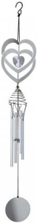 Carillon éolien Cœur d'Amour avec Ornement de Jardin Suspendu en Cristal