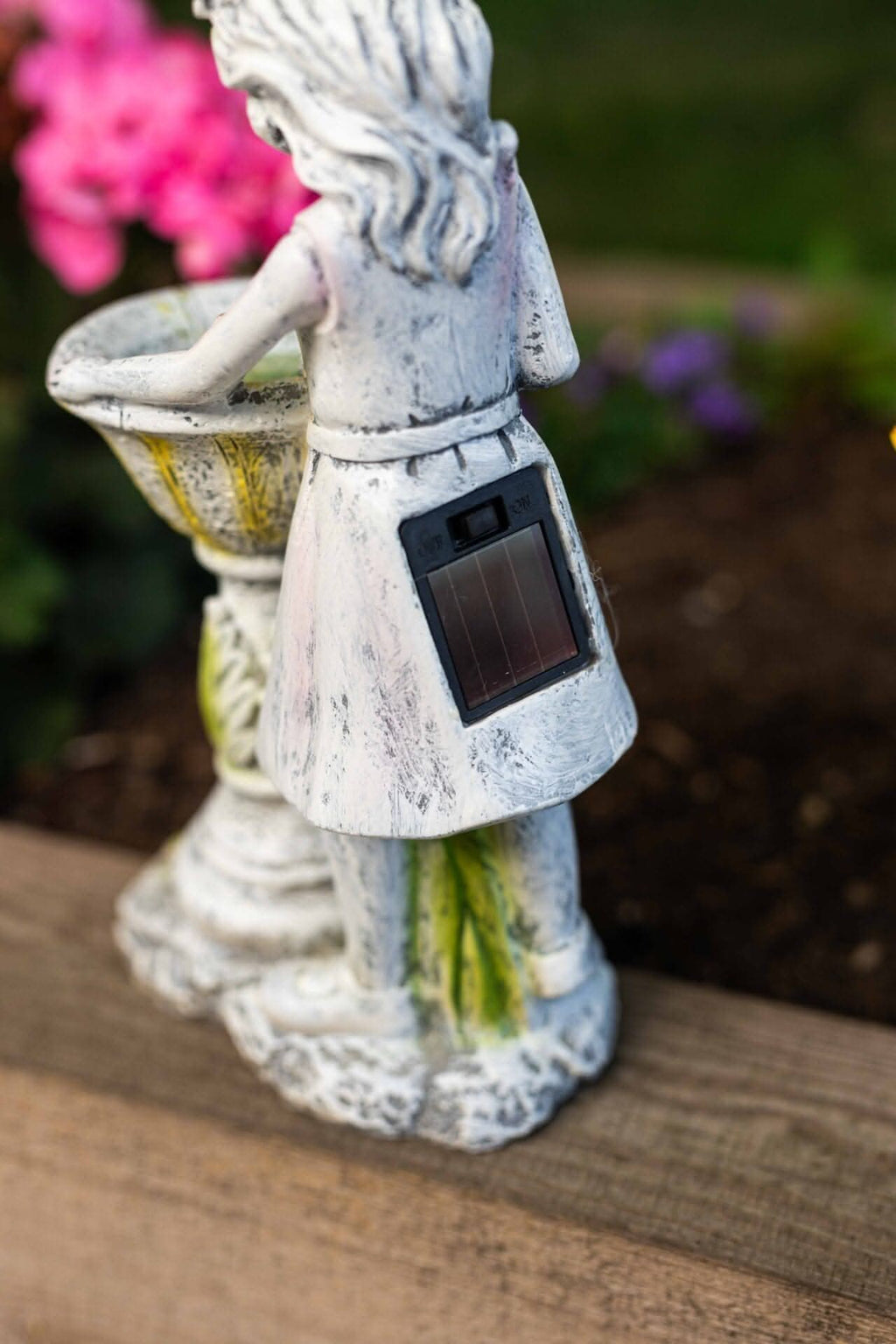 Ornement de jardin LED solaire féérique