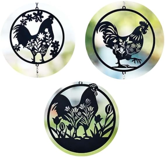 Ornement suspendu de coq en métal pour la décoration extérieure de jardin