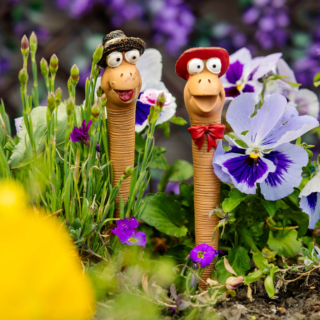 Mini ornements de jardin en forme de ver de terre, lot de 5, figurines en résine pour pots de plantes