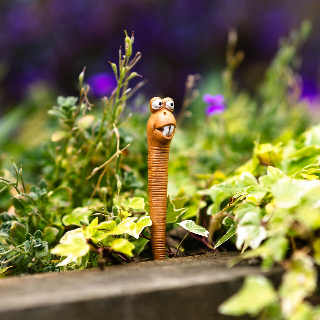Mini ornements de jardin en forme de ver de terre, lot de 5, figurines en résine pour pots de plantes