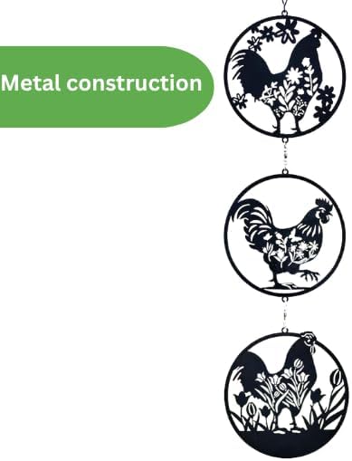 Ornement suspendu de coq en métal pour la décoration extérieure de jardin