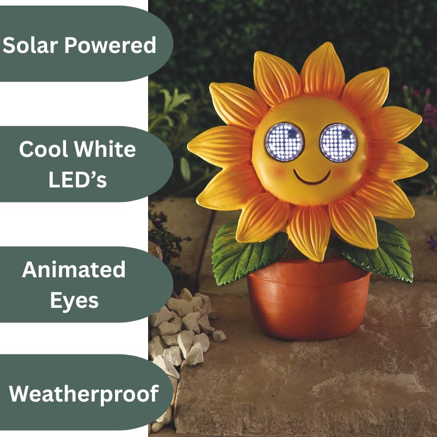 Lampe solaire de jardin Tournesol LED étanche