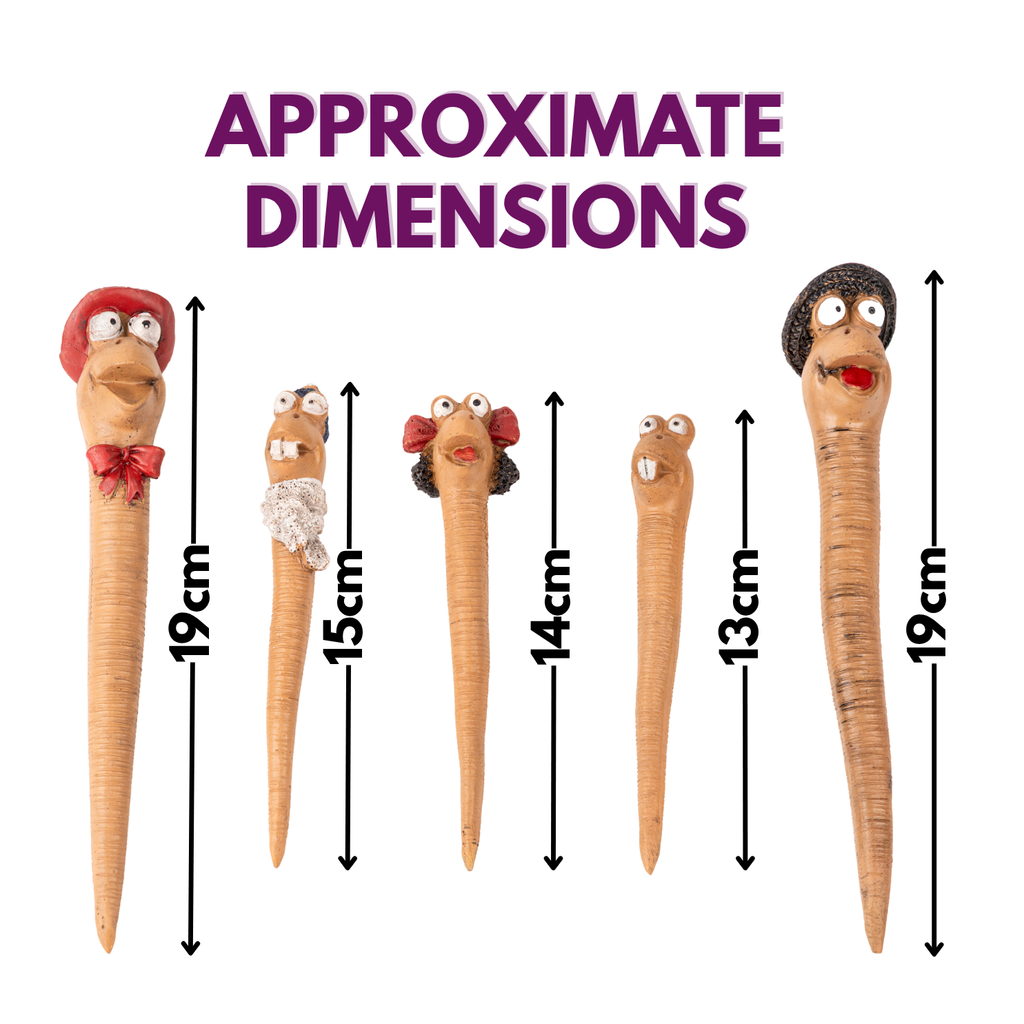 Mini ornements de jardin en forme de ver de terre, lot de 5, figurines en résine pour pots de plantes