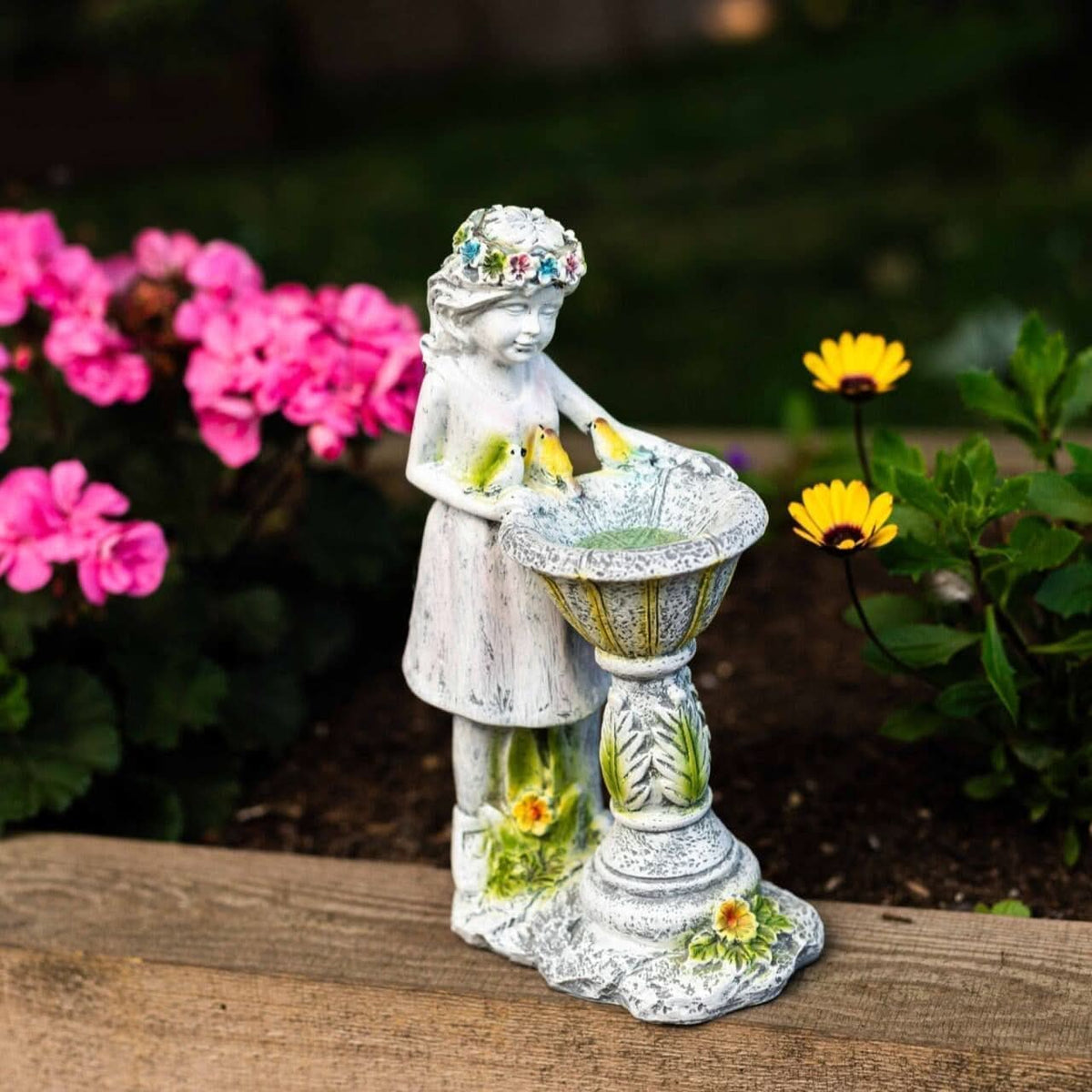 Ornement de jardin LED solaire féérique