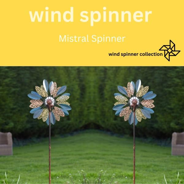 Moulin à vent solaire avec lumière LED Ornement de jardin cinétique