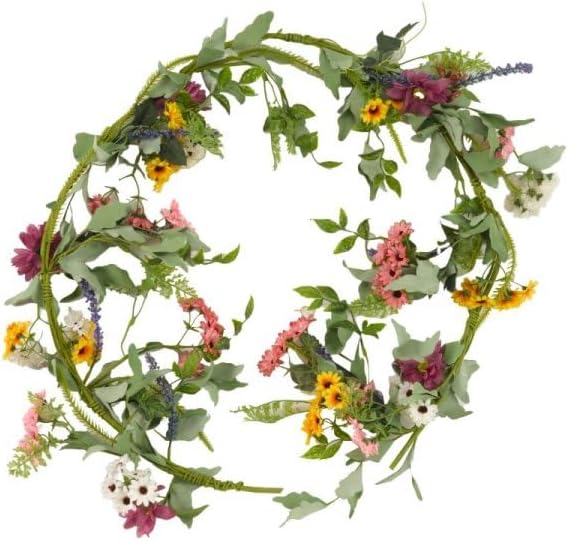 Guirlande de fleurs artificielles, résistante aux UV, décoration extérieure, 1,80 m